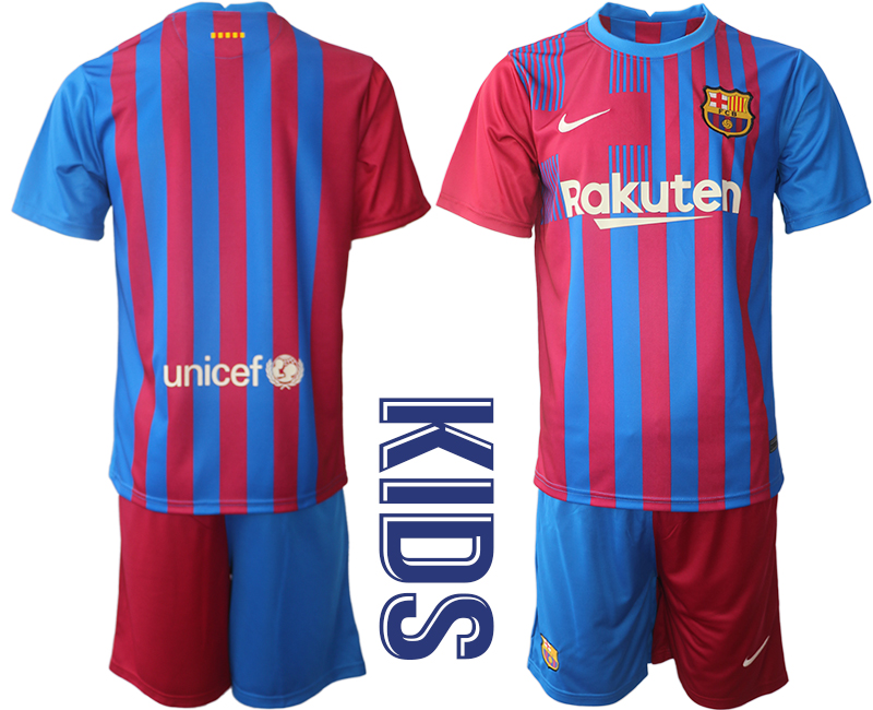 Barcelona home kids 2021/22 Soccer Kit